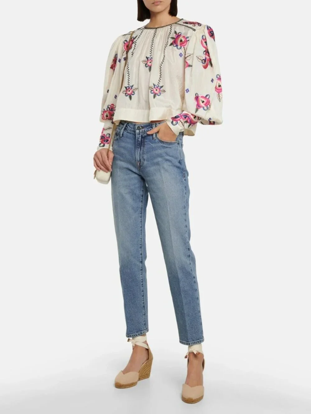 FRAME Denim Le Nouveau Straight Leg Denim Jeans Crystal Shores - Picture 7 of 7